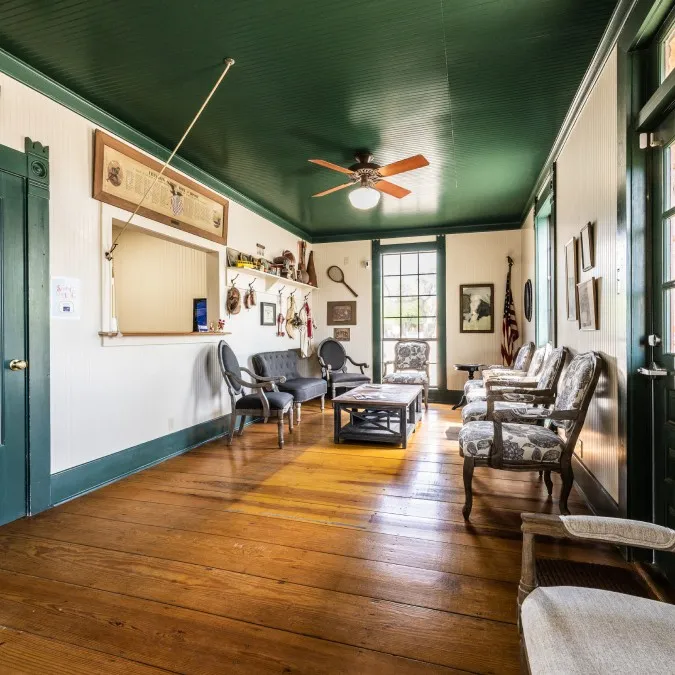 The front office and relaxation space at Hulme Orthodontics in Boerne, TX