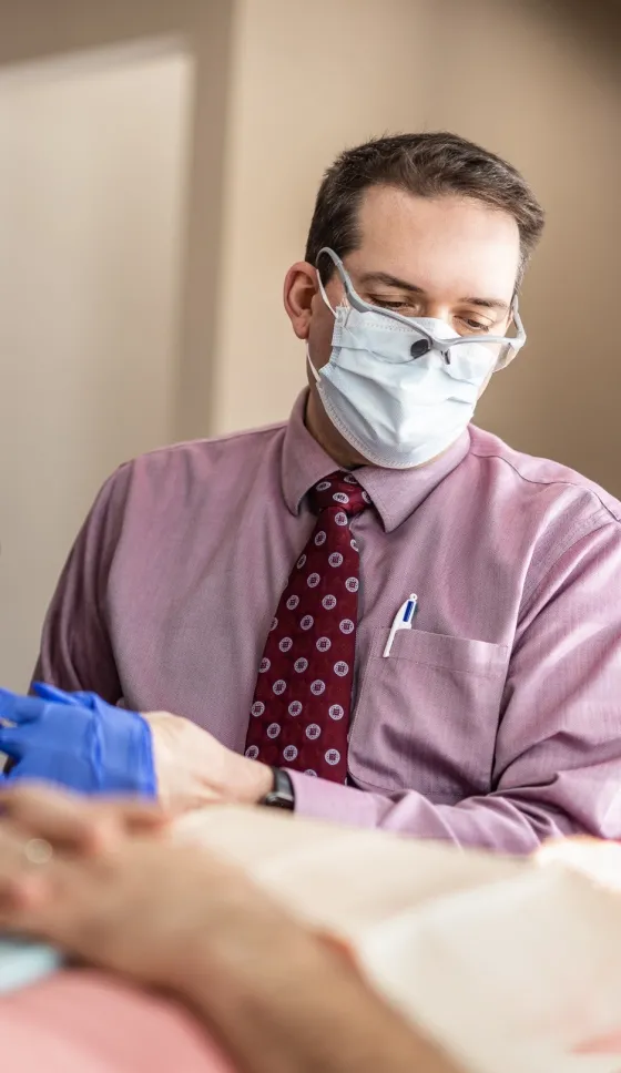 doctor during treatments