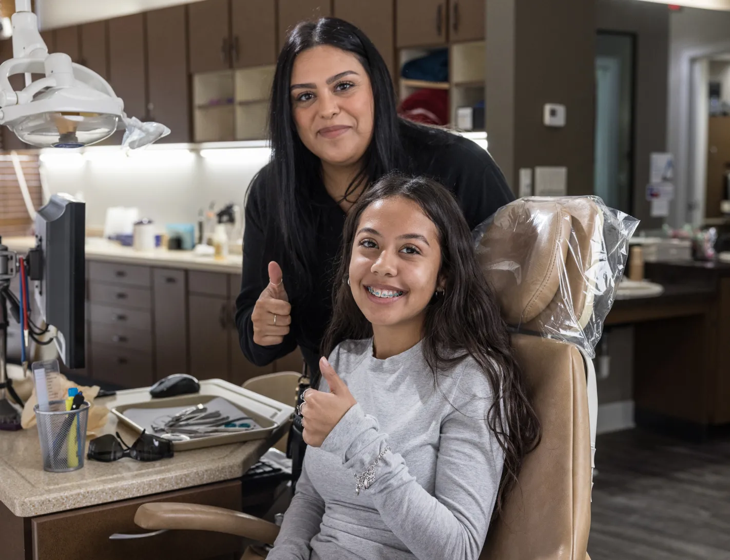 teen girl with braces