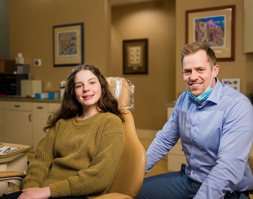doctor and teen with braces